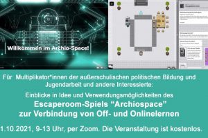 Escape-Room-Projekt "Archiospace" zur Verbindung von Off- und Onlinelernen - Jetzt anmelden zur kostenlosen Onlinefortbildung