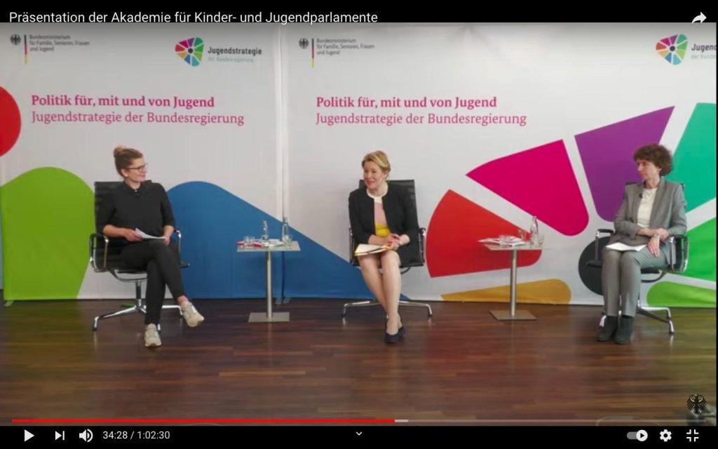 „Akademie für Kinder- und Jugendparlamente“ von Franziska Giffey eröffnet – wannseeFORUM als BEST PRACTISE Beispiel mit dabei