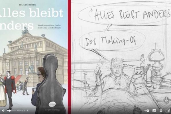 Neues von unseren Gastdozent*innen: Graphic Novel zum 200jährigen Jubiläum des Konzerthauses Berlin von Felix Pestemer
