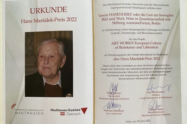 ART WORKS!  mit Hans Maršálek-Würdigungspreis ausgezeichnet